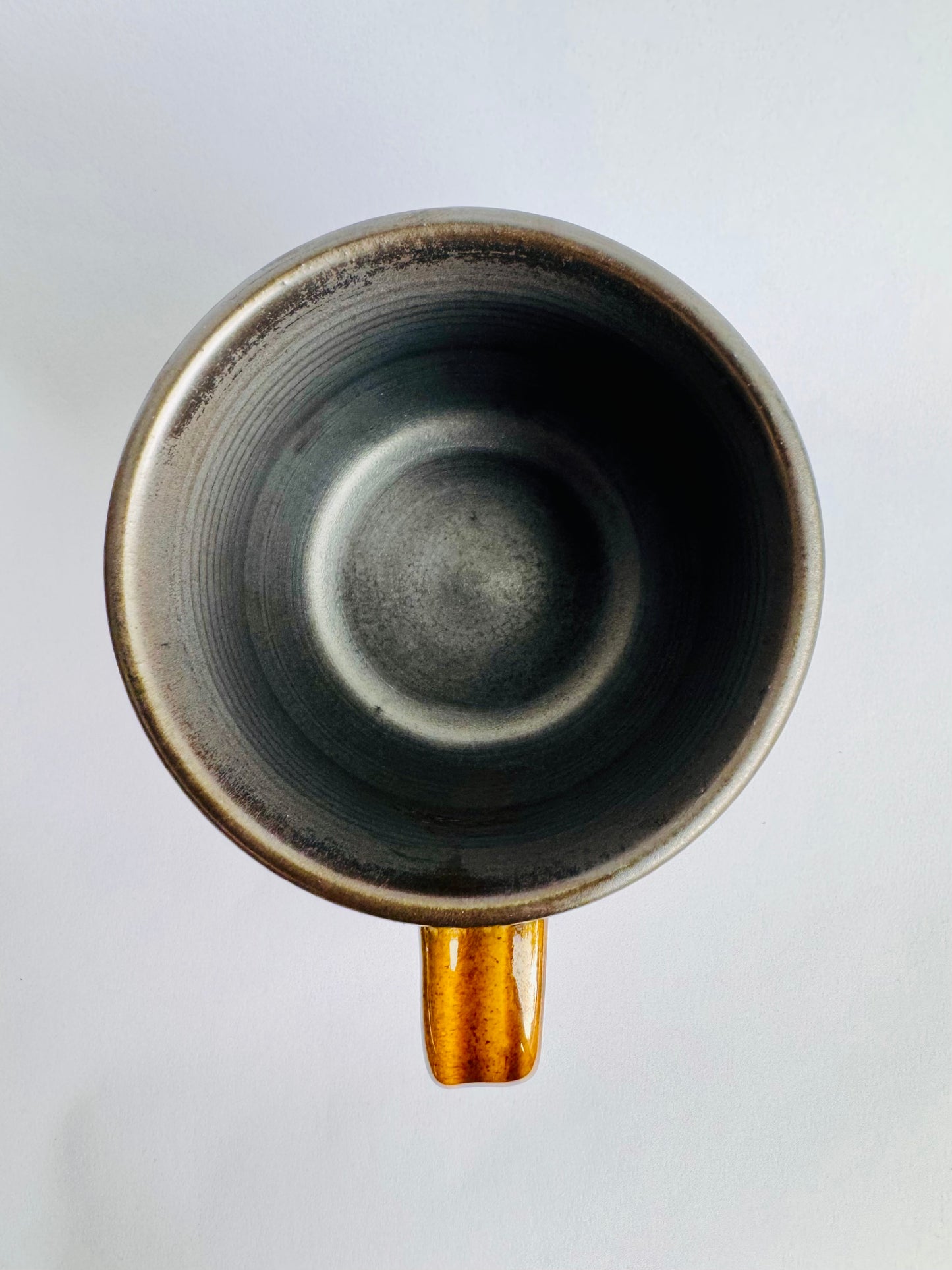 Black Mug with Speckled Gold Handle #2