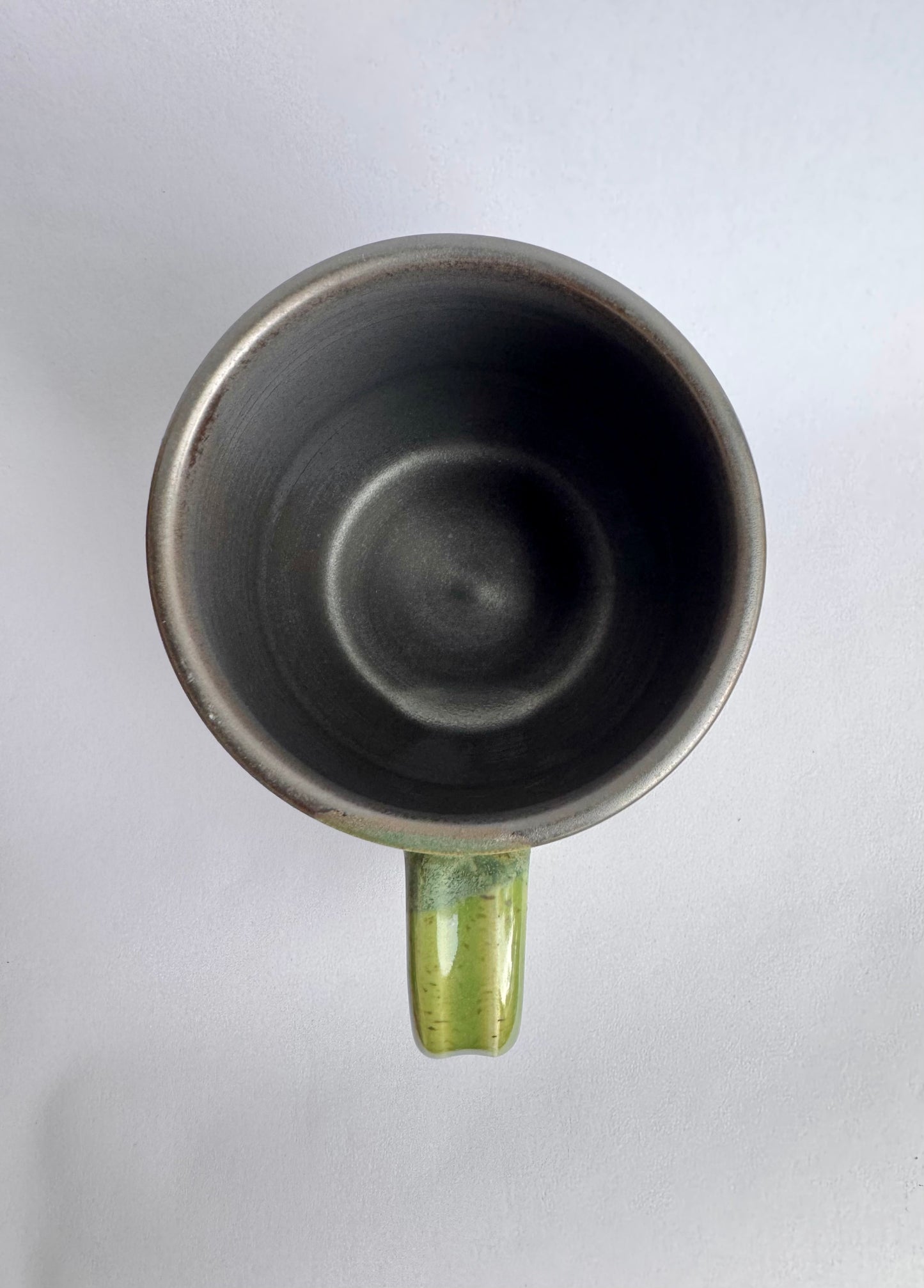 Black Mug with Green Handle #3