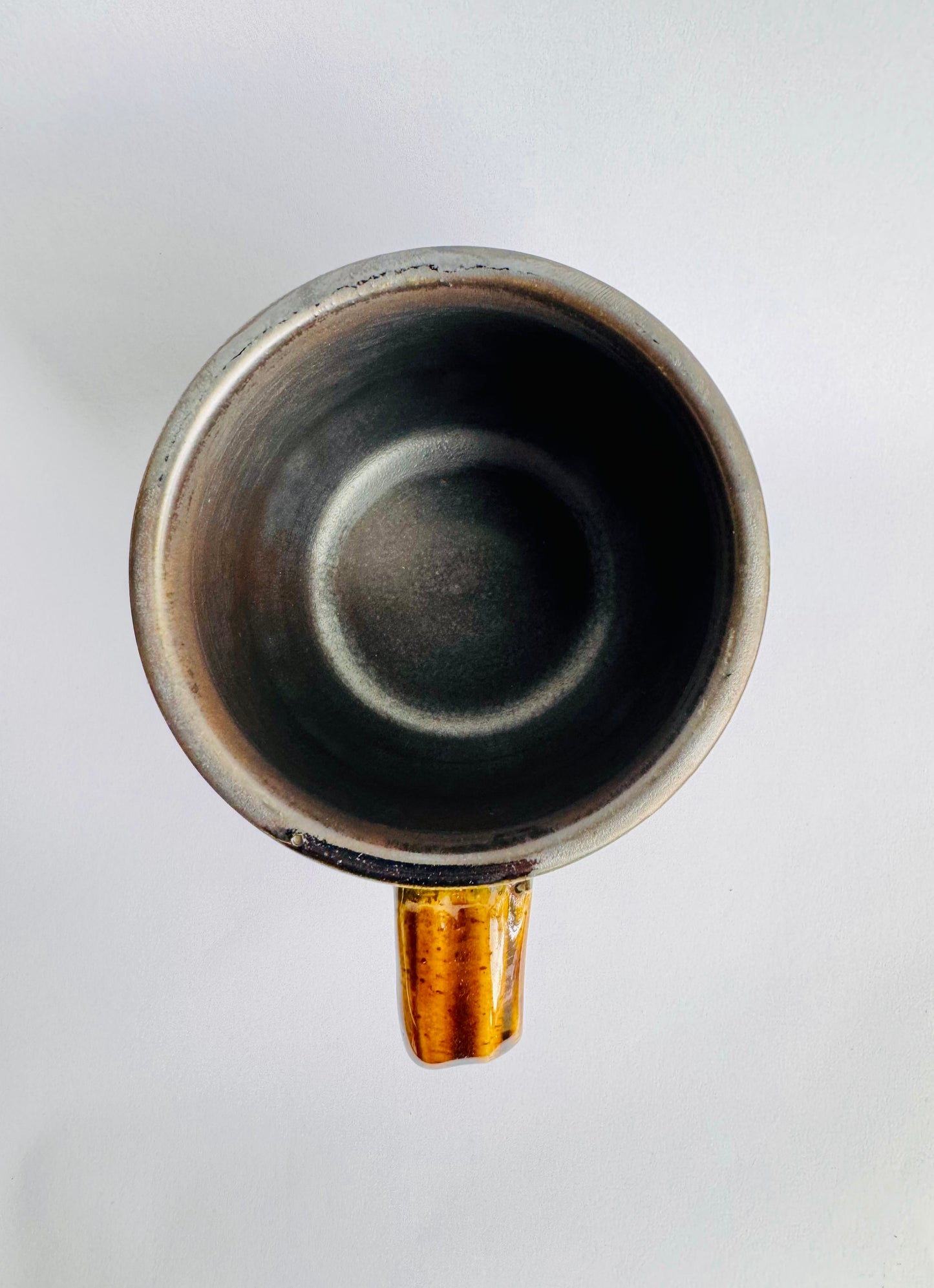 Black Mug with Speckled Gold Handle #7