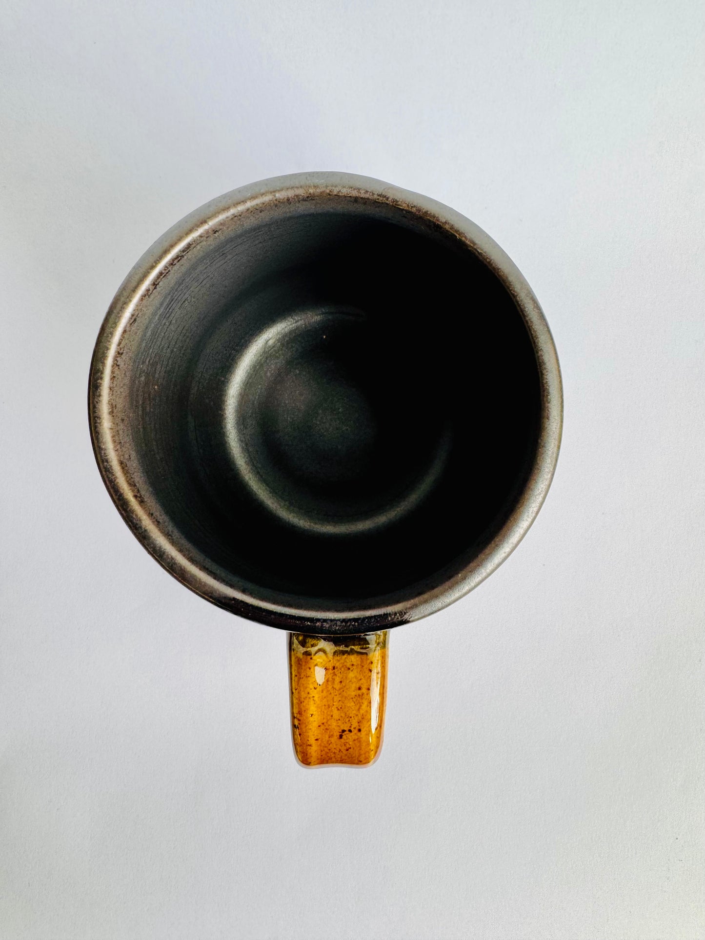 Black Mug with Speckled Gold Handle #10
