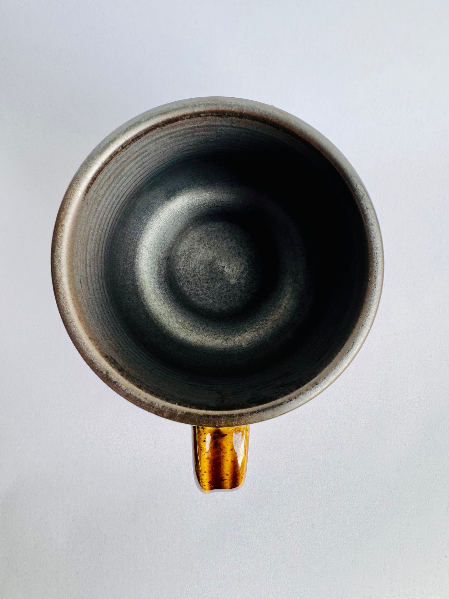 Black Mug with Speckled Gold Handle #3