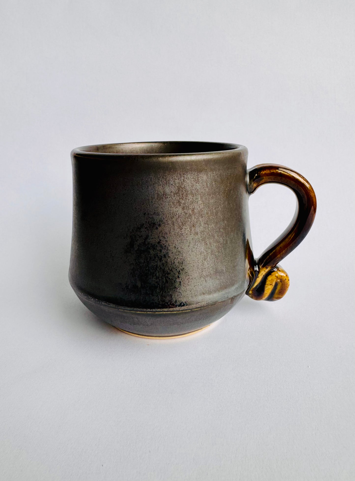 Black Mug with Speckled Gold Handle #6