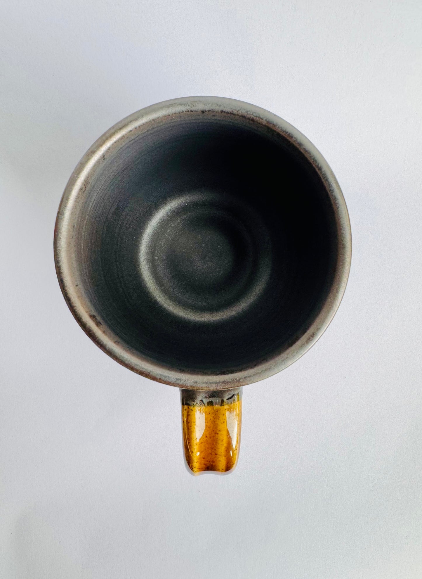 Black Mug with Speckled Gold Handle #4