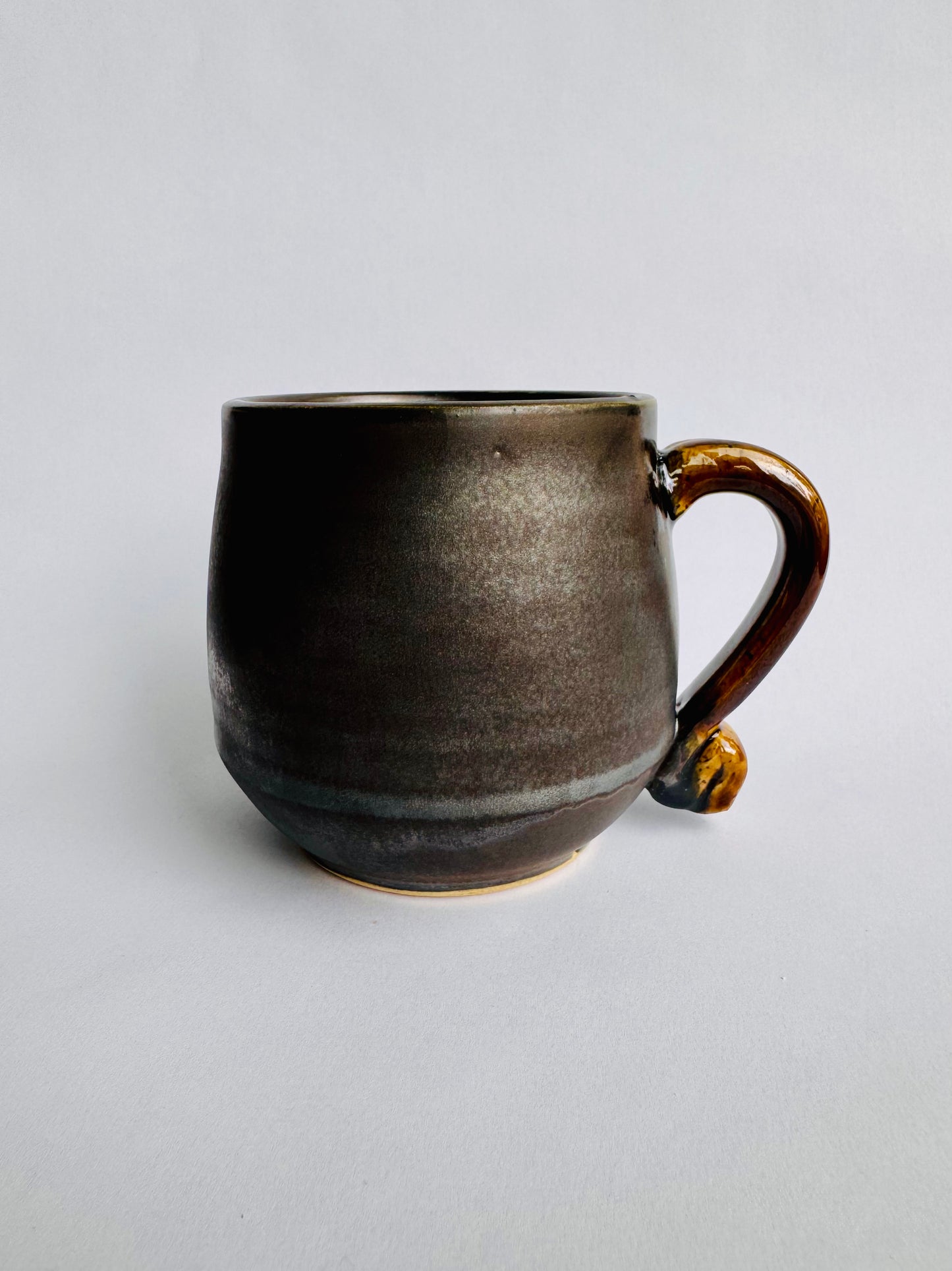 Black Mug with Speckled Gold Handle #7