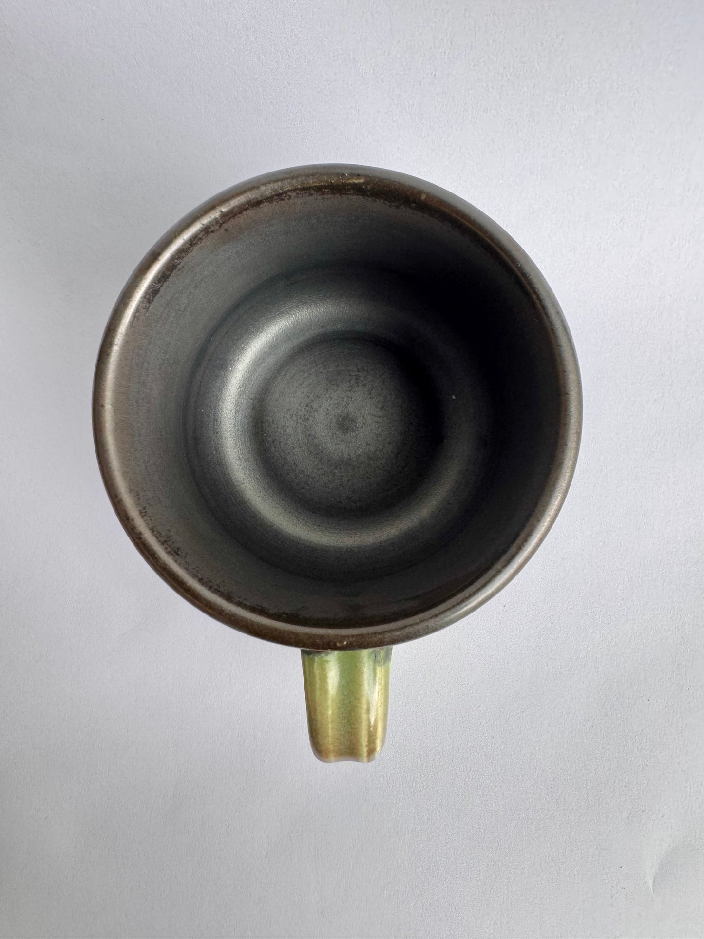 Black Mug with Green Handle #2