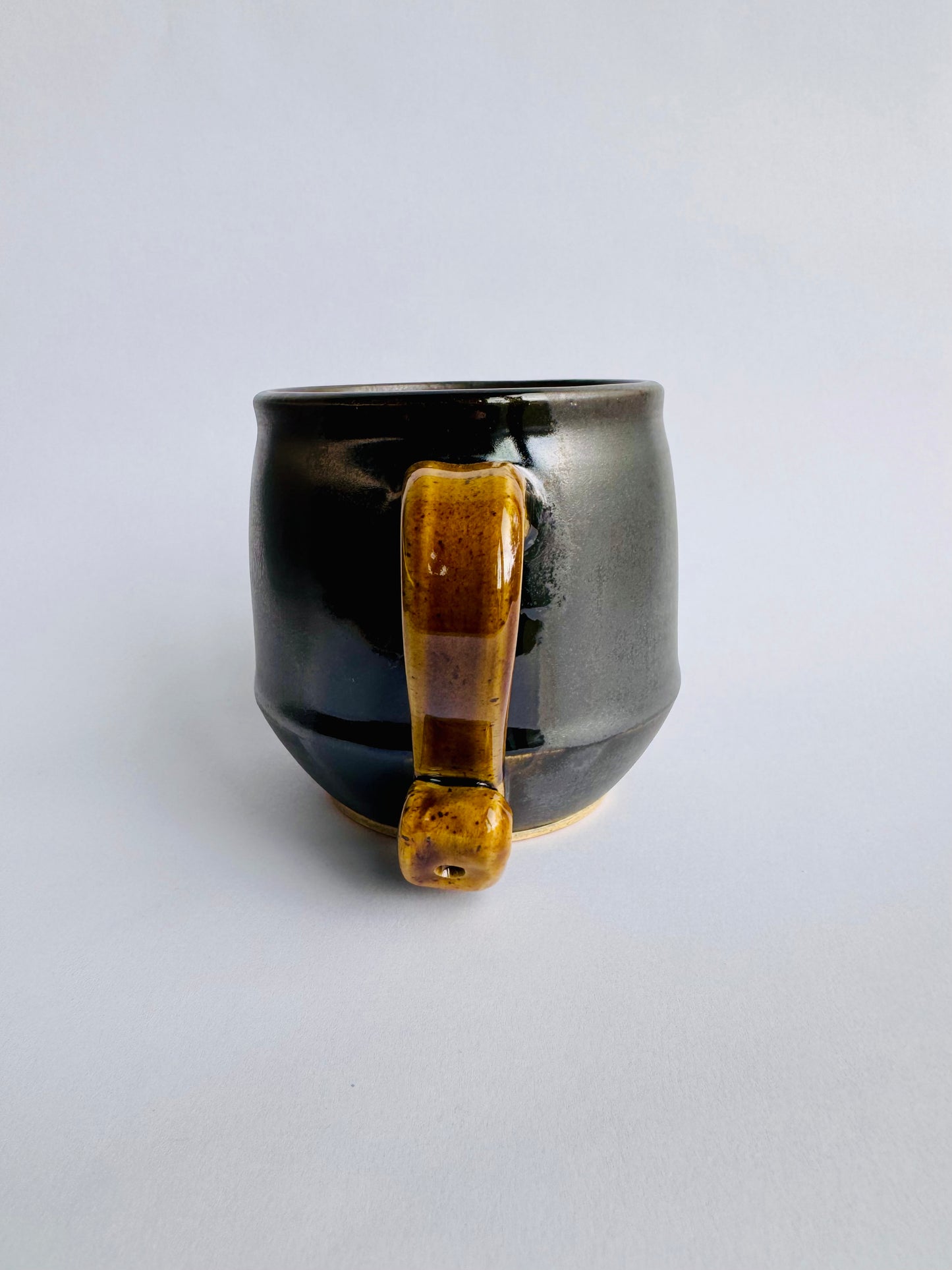 Black Mug with Speckled Gold Handle #10