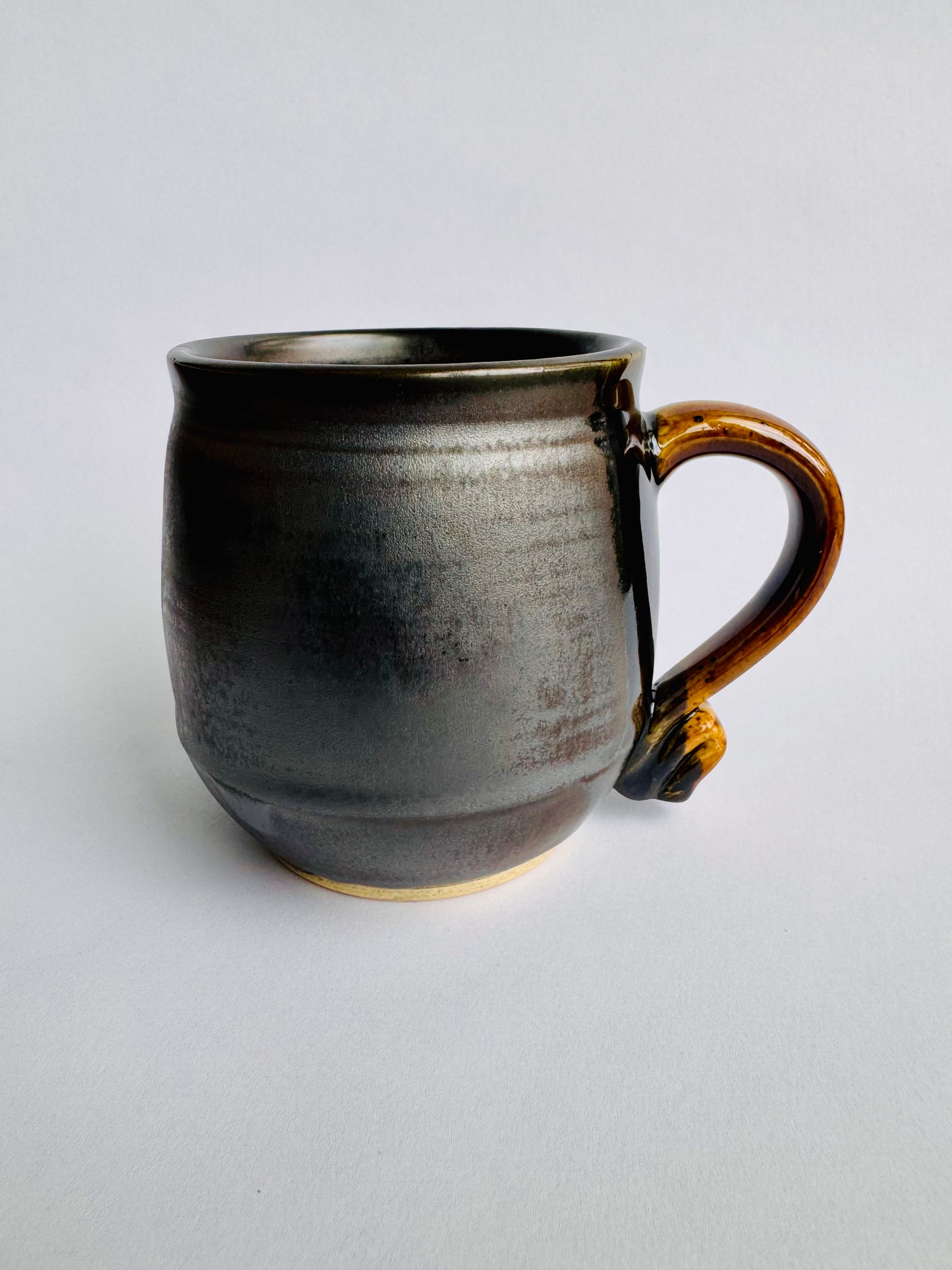 Black Mug with Speckled Gold Handle #12