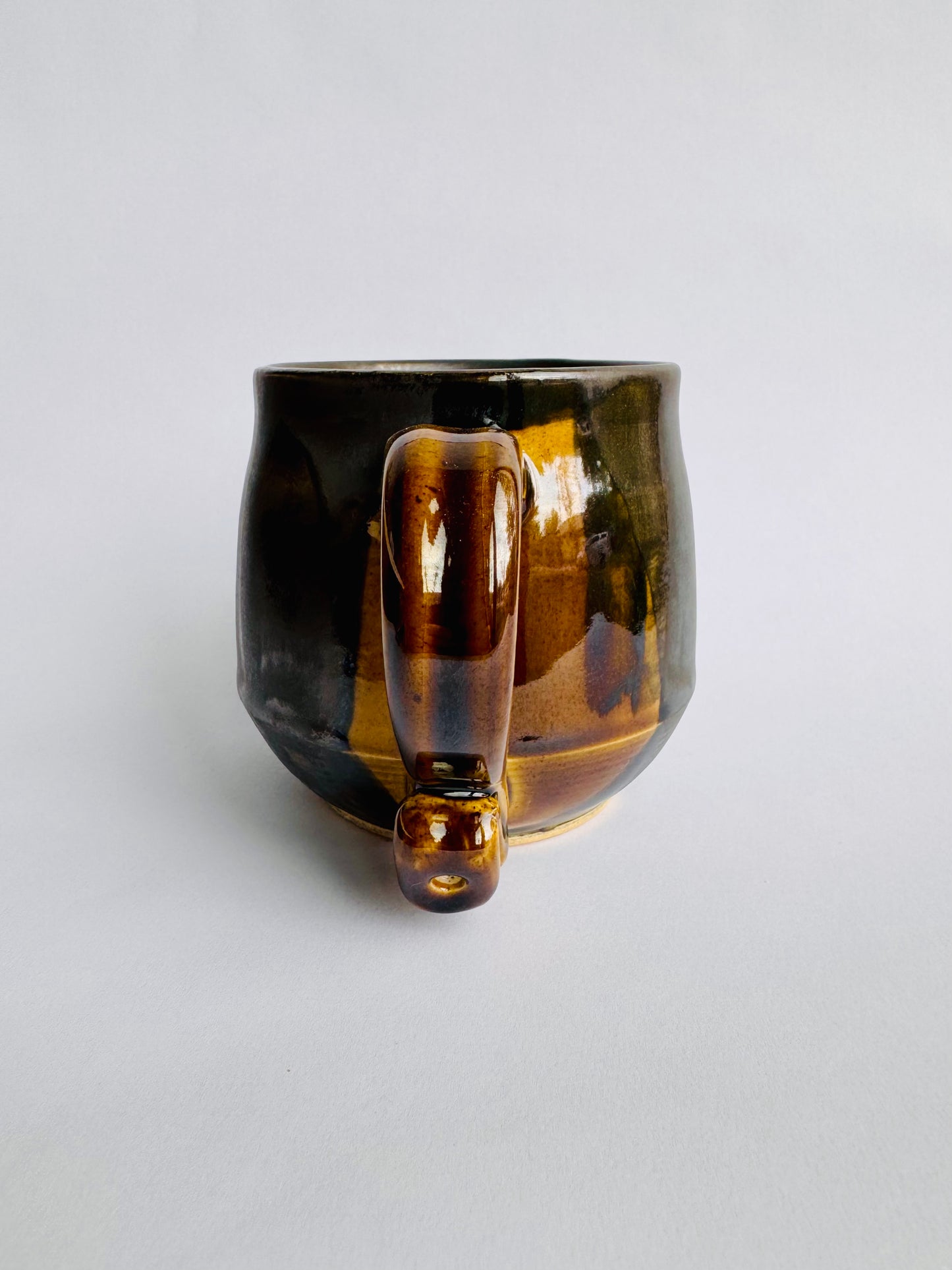 Black Mug with Speckled Gold Handle #11