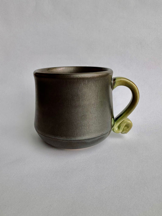 Black Mug with Green Handle #2