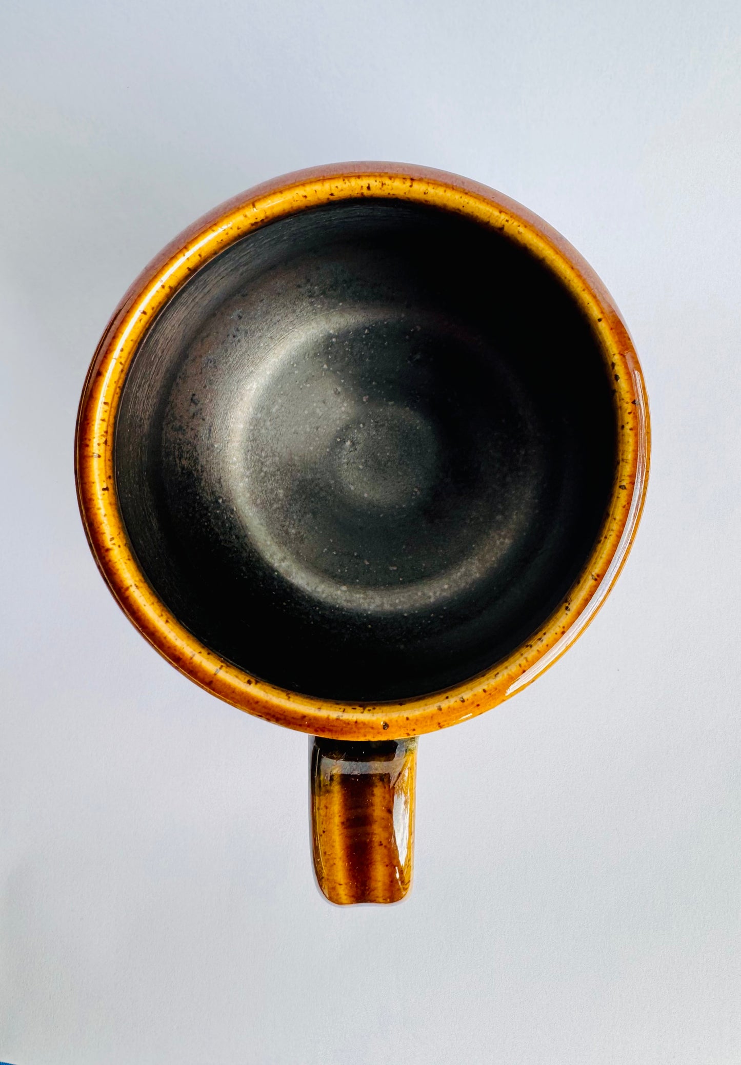 Black Mug with Speckled Gold Rim & Handle #2