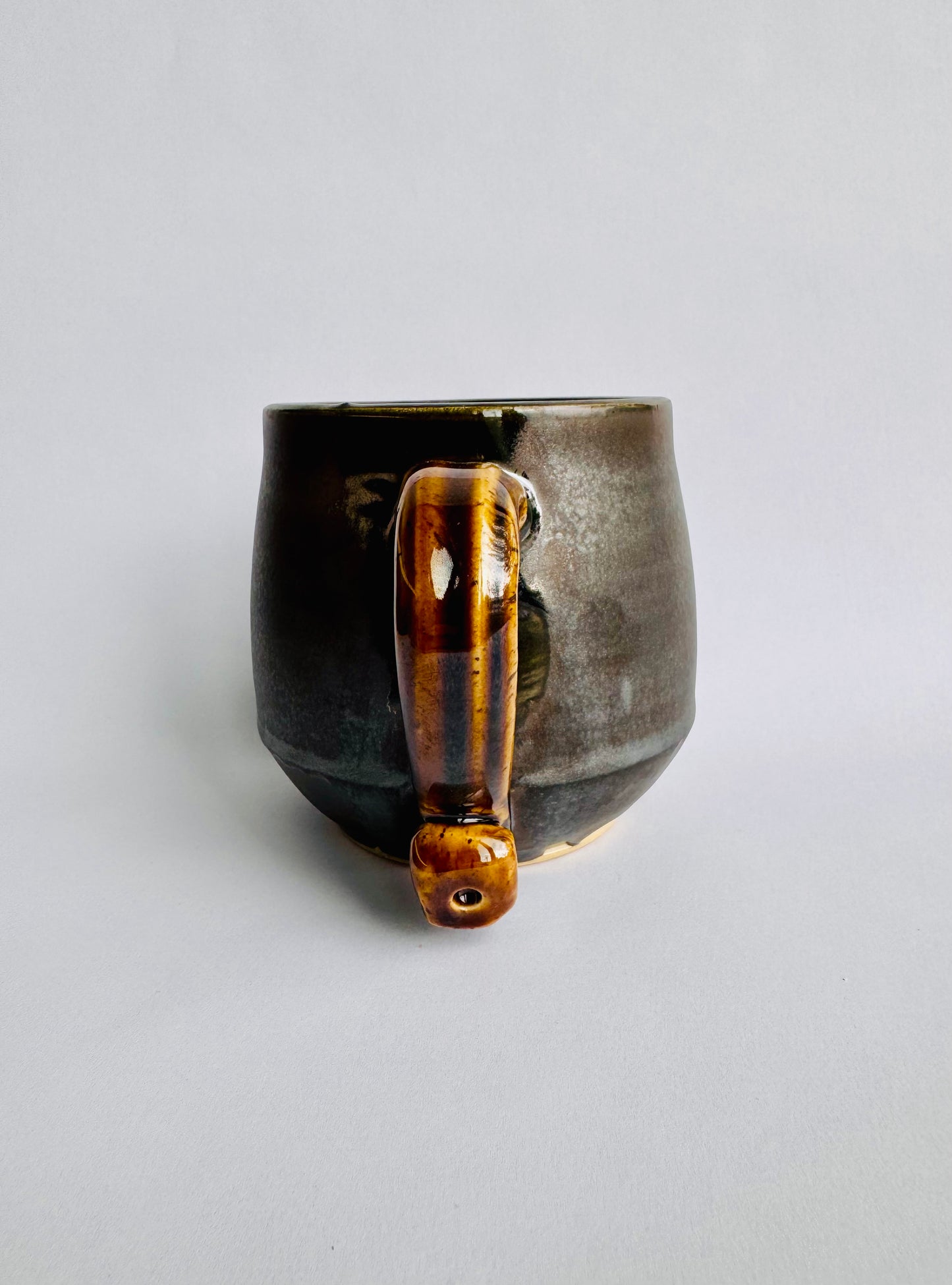 Black Mug with Speckled Gold Handle #7