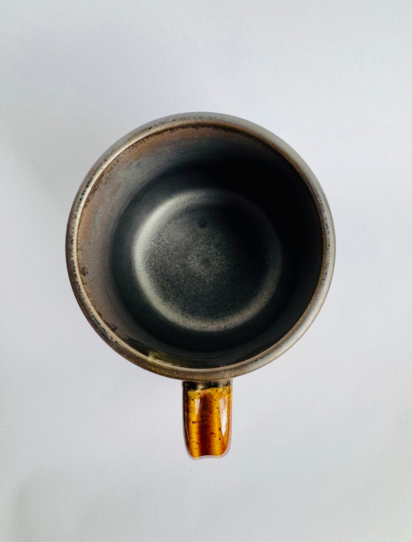 Black Mug with Speckled Gold Handle #6