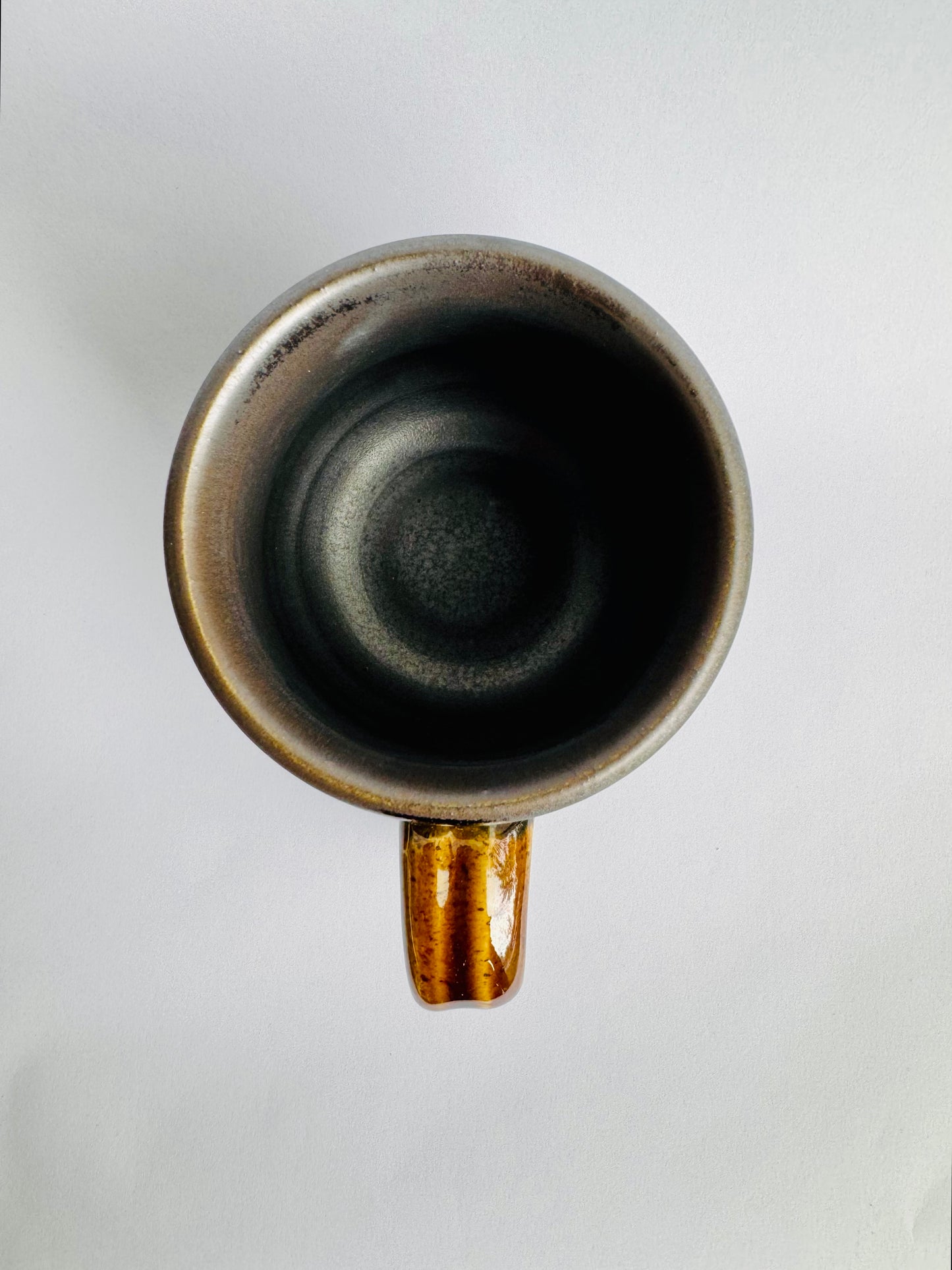 Black Mug with Speckled Gold Handle #8