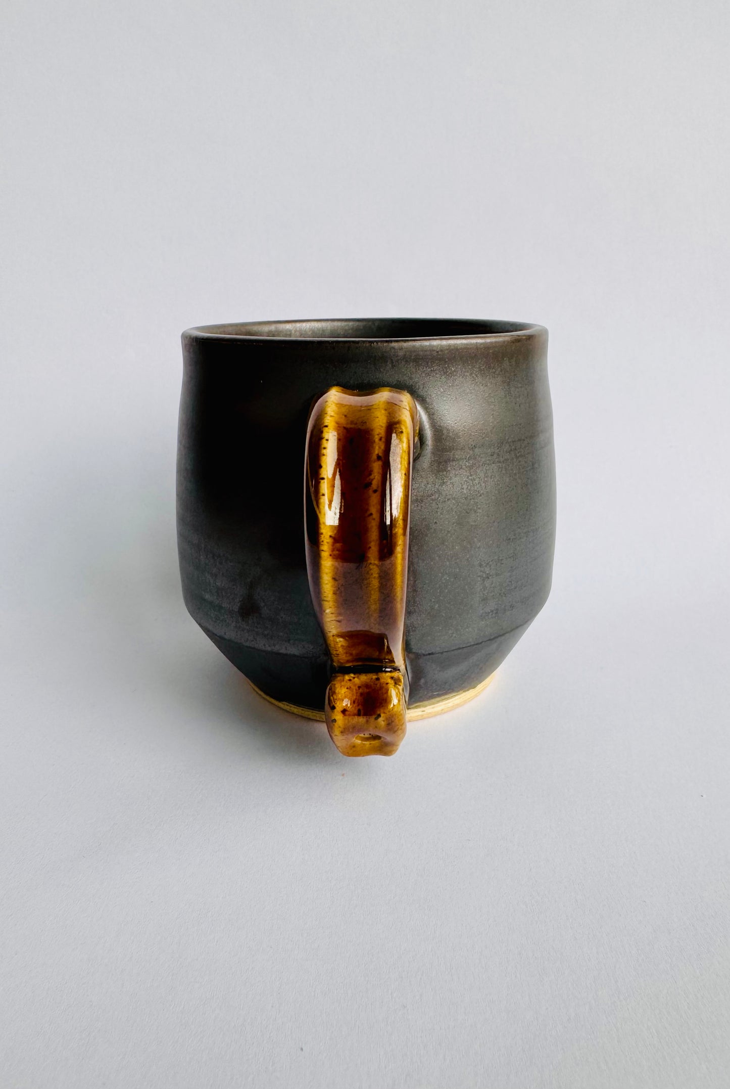 Black Mug with Speckled Gold Handle #4