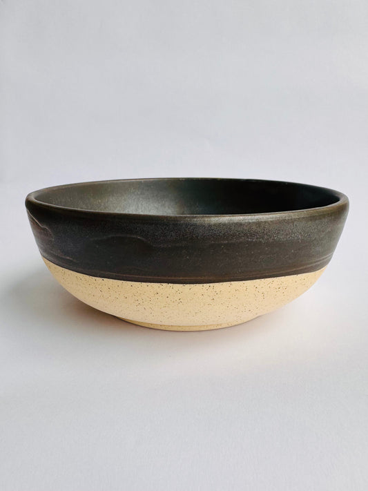 Speckled Bowl with Black Rim & Interior #1