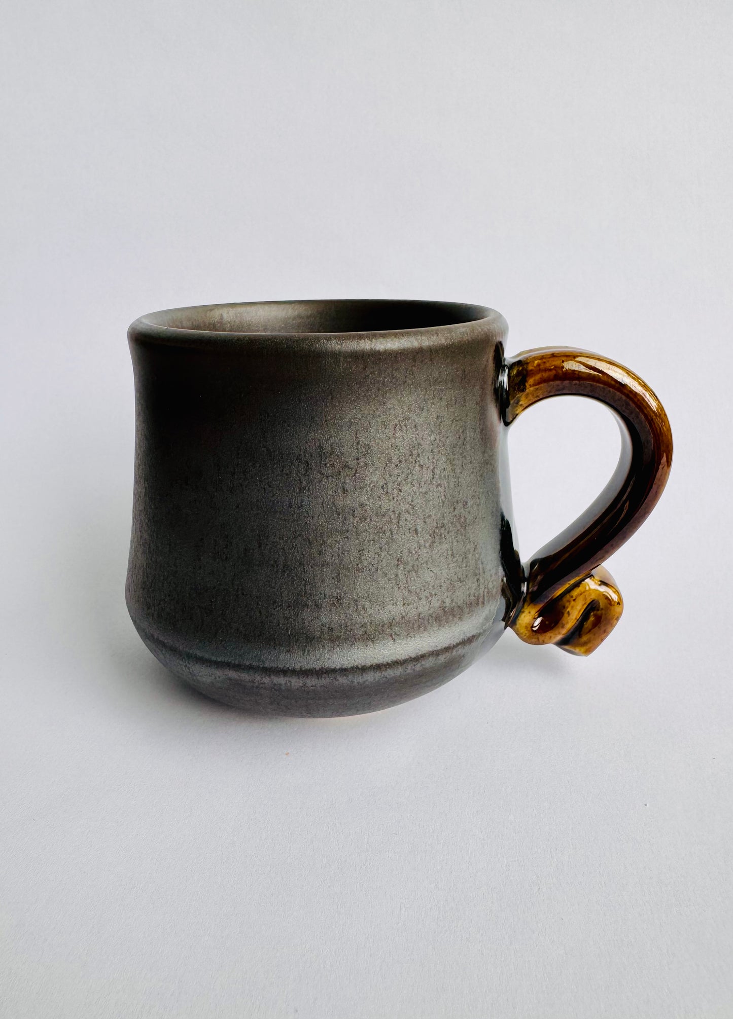 Black Mug with Speckled Gold Handle #8