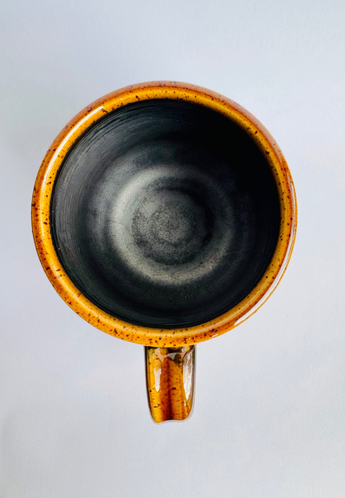 Black Mug with Speckled Gold Rim & Handle #3