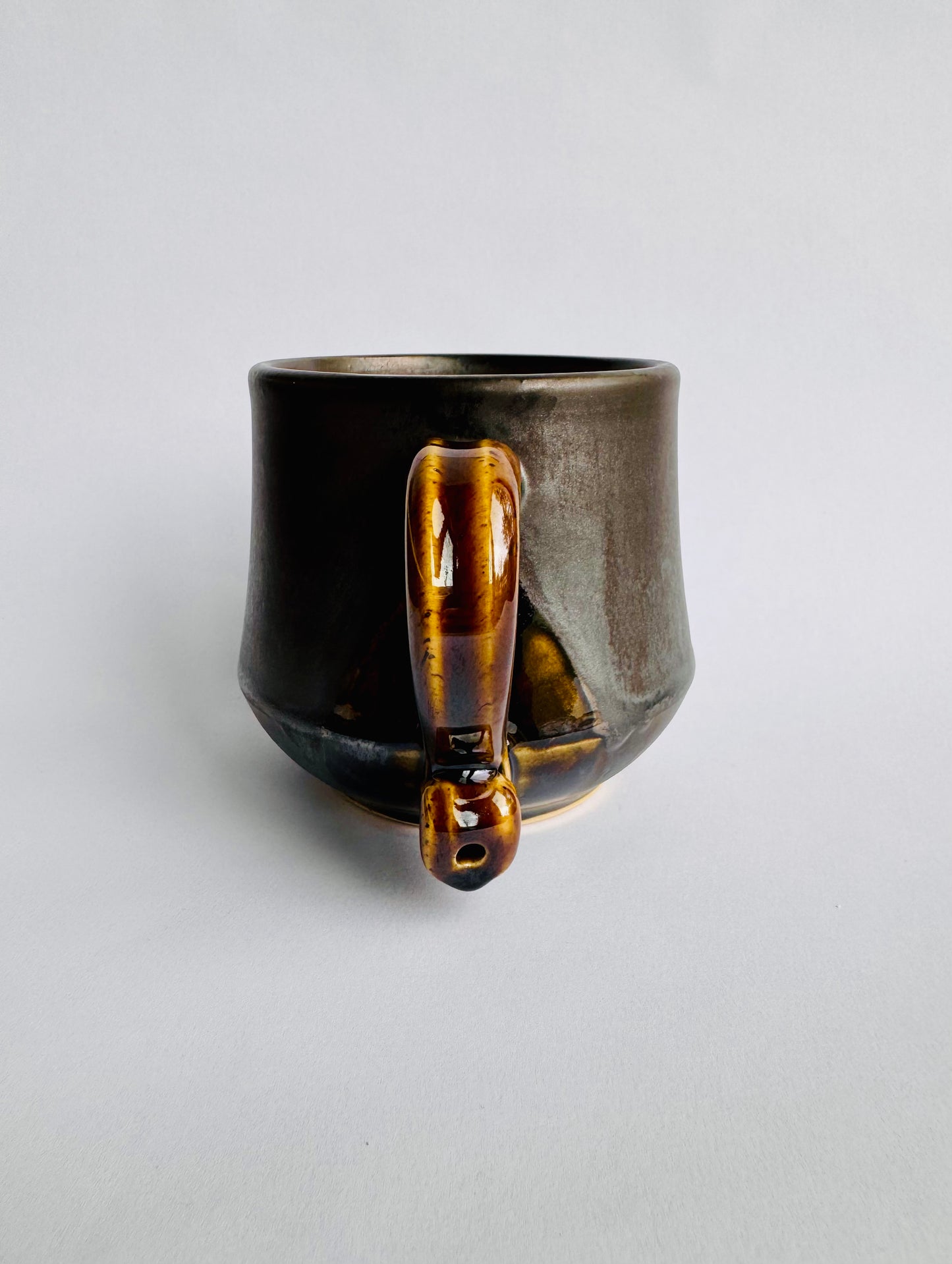 Black Mug with Speckled Gold Handle #6