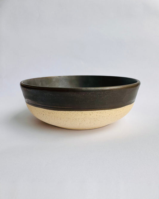Speckled Bowl with Black Rim & Interior #2