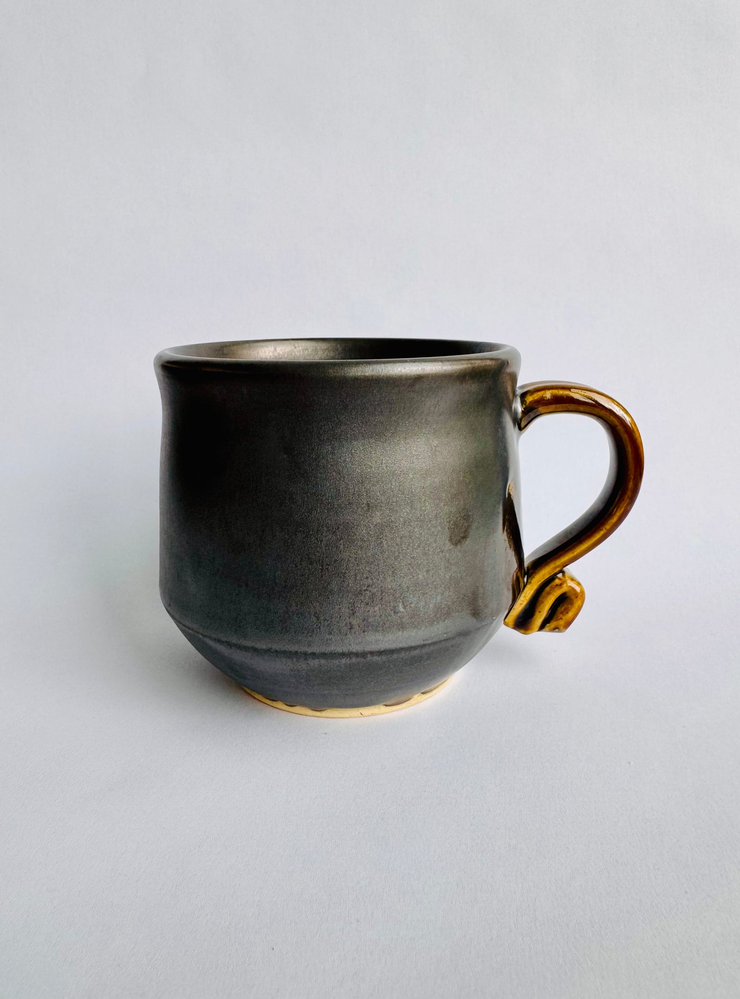 Black Mug with Speckled Gold Handle #2