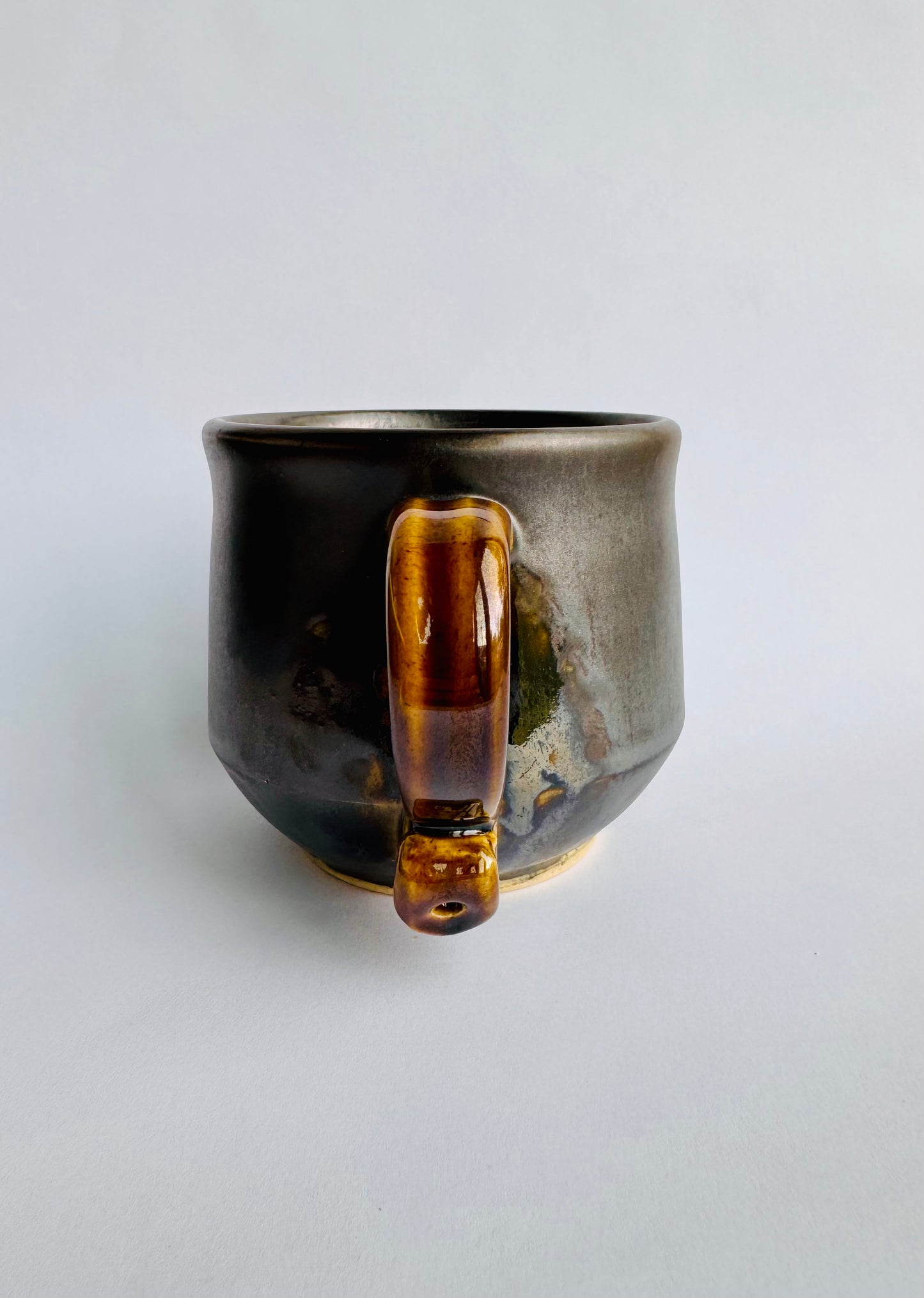 Black Mug with Speckled Gold Handle #2