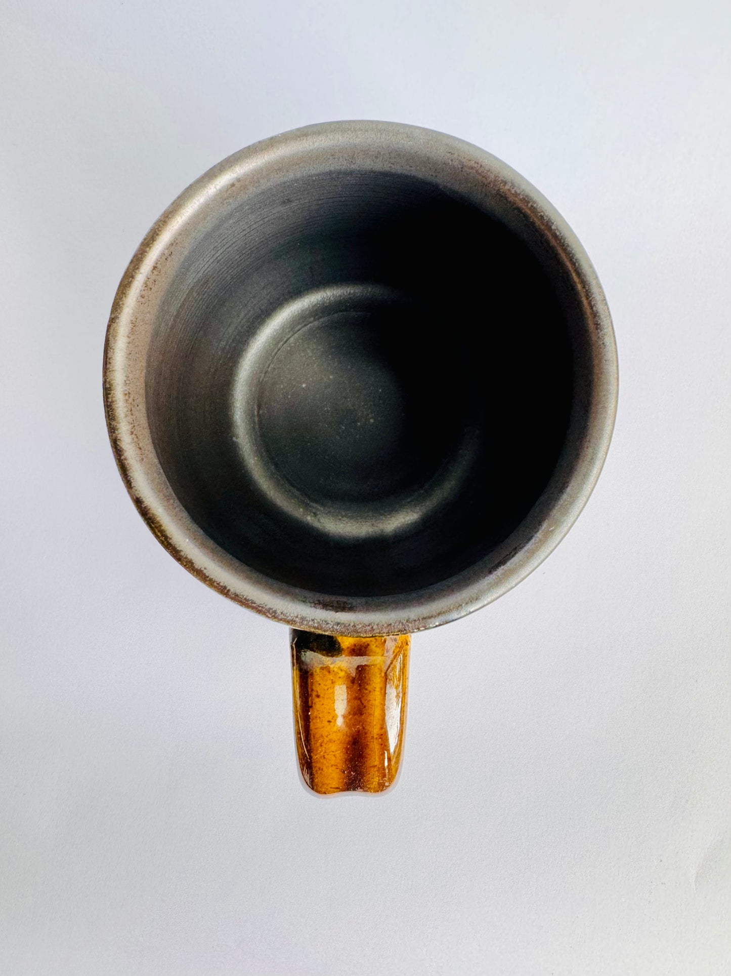 Black Mug with Speckled Gold Handle #11