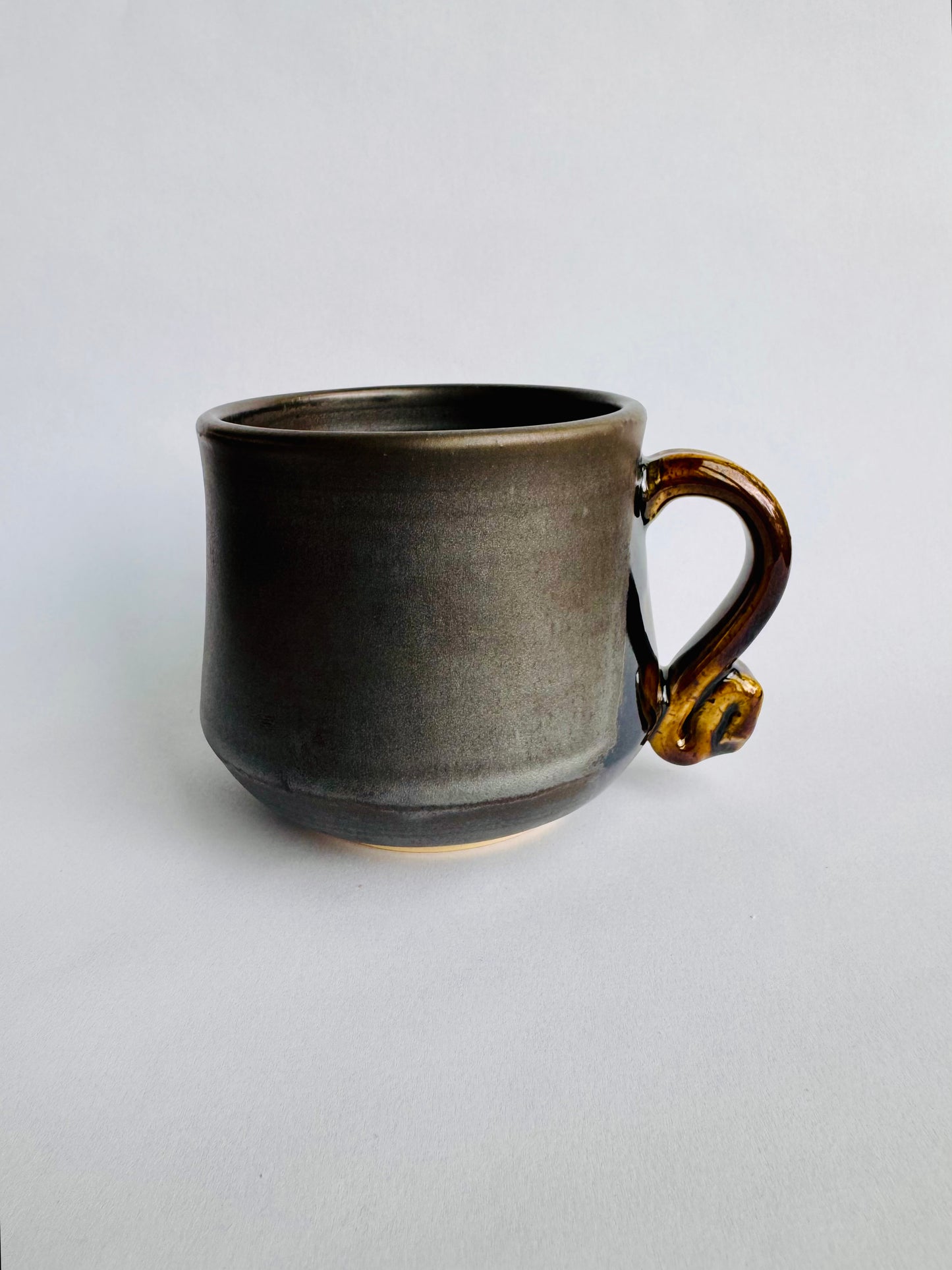 Black Mug with Speckled Gold Handle #3