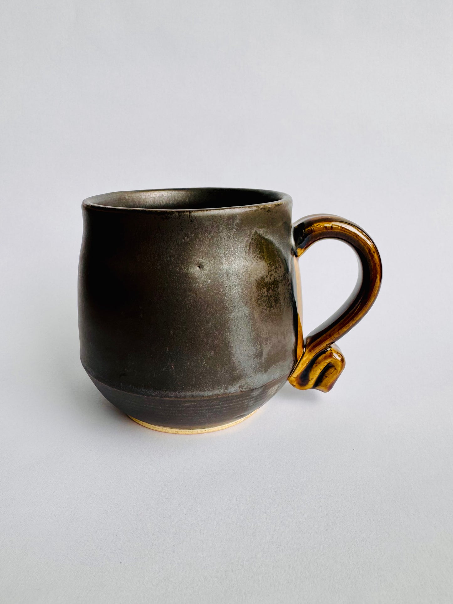 Black Mug with Speckled Gold Handle #11