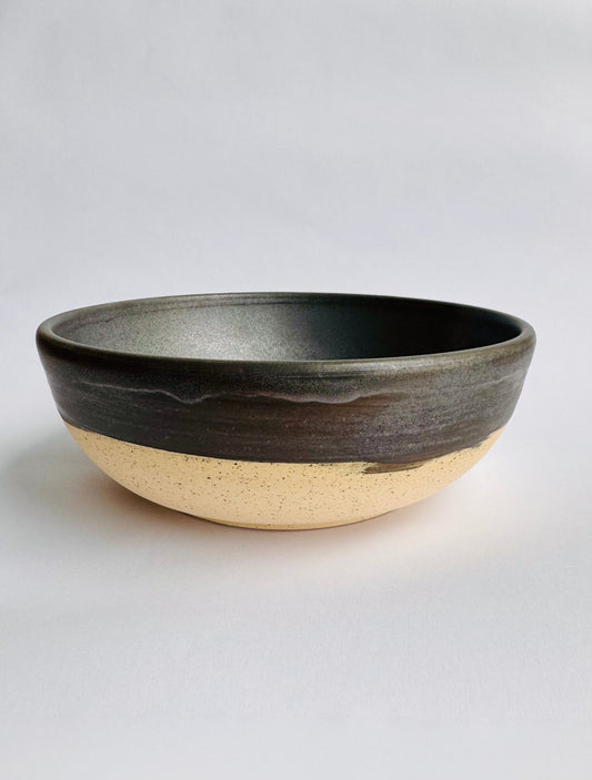 Speckled Bowl with Black Rim & Interior #4