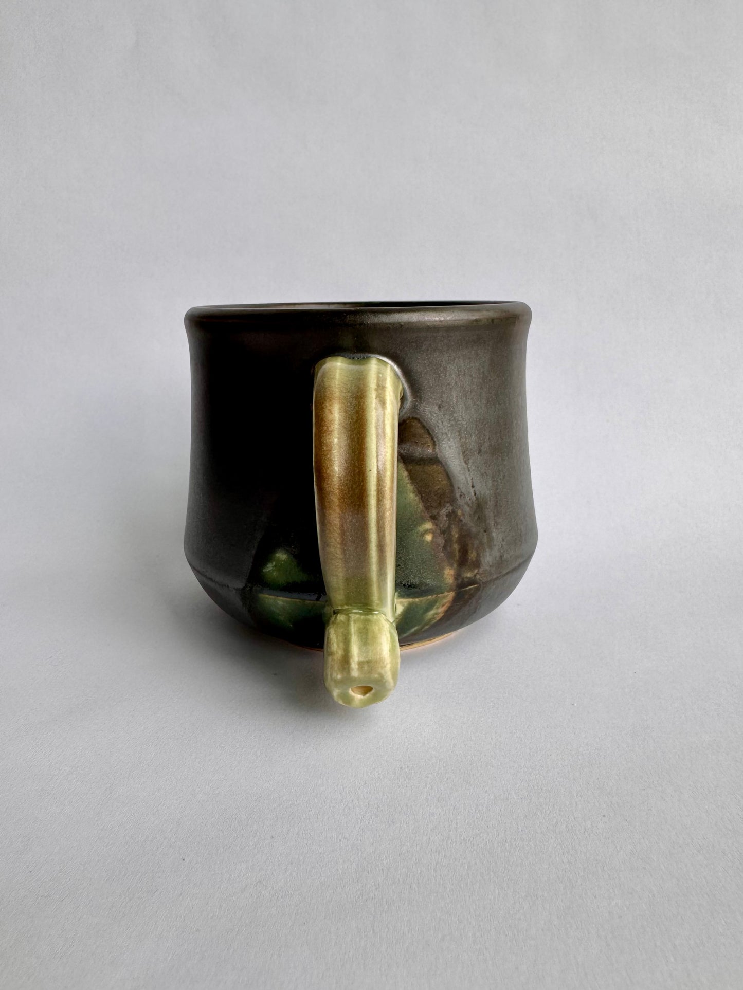 Black Mug with Green Handle #2