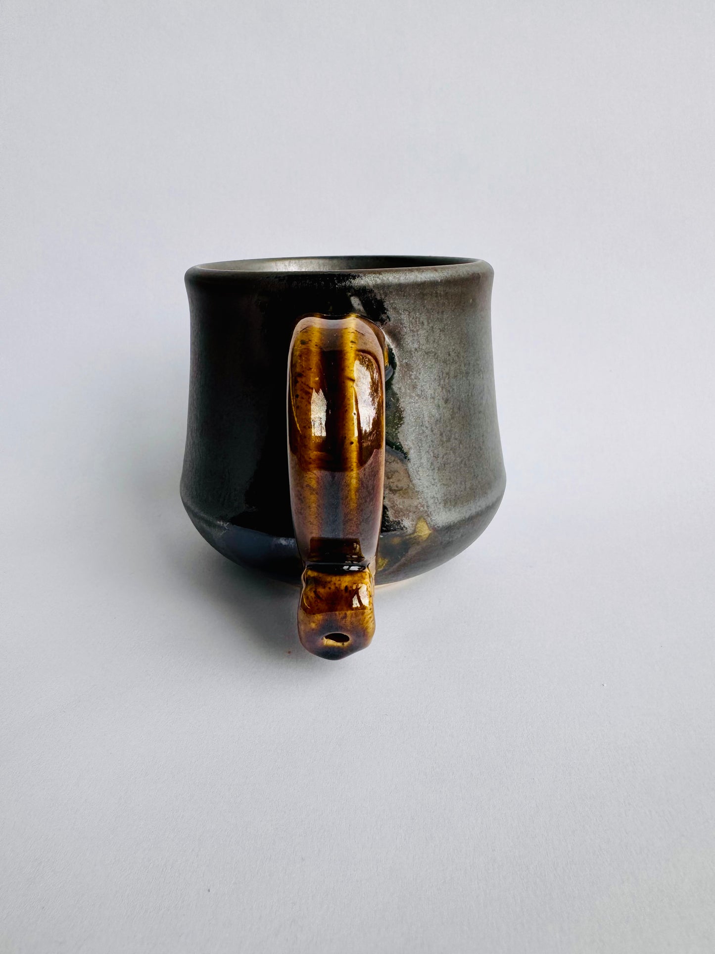 Black Mug with Speckled Gold Handle #8